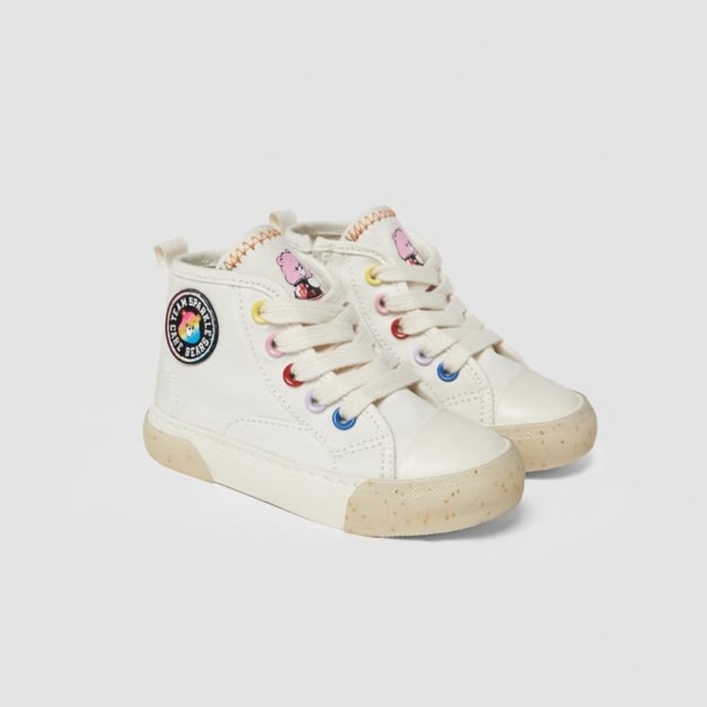 Zara Cara Bears High Top Sneakers size 5 Limited Edition